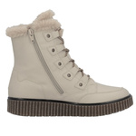 Skórzane Botki damskie Rieker Y4305-60 beżowe wygodne ocieplone