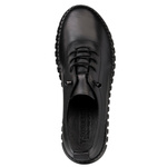 Skórzane półbuty na platformie T. Sokolski 4000 BLK czarne wiązane