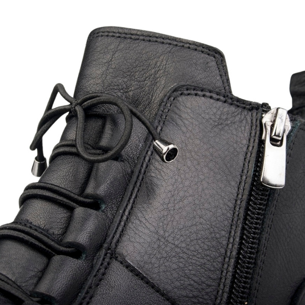 Botki czarne damskie skórzane Artiker 55C1528 ocieplane trzewiki zimowe