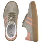 Szare sneakersy damskie Filippo DP6764/25 KH OR buty sportowe skórzane