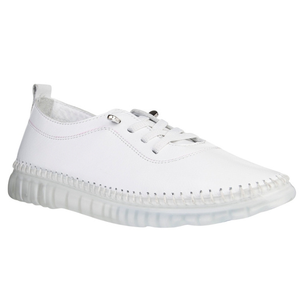 Białe półbuty skórzane T. Sokolski 303 WHT wiązane buty damskie