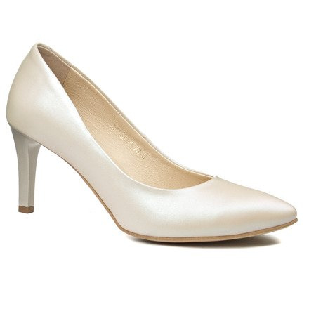 Szpilki Neścior 078-H Beż perła lico