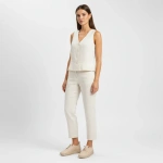 Skórzane półbuty na platformie T. Sokolski 4000 Beige beżowe wiązane