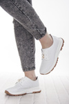 Białe sneakersy ażurowe damskie Artiker 54C1810 white skórzane