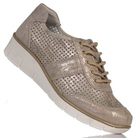 Sneakersy damskie Filippo DP028/23 go złote