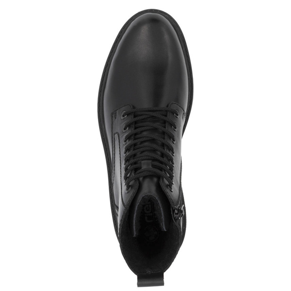 Trzewiki skórzane męskie Rieker 30101/00 H szerokie ciepłe OUTLET