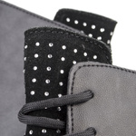 Botki damskie skórzane wiązane Filippo DBT4747/25 BK D czarne