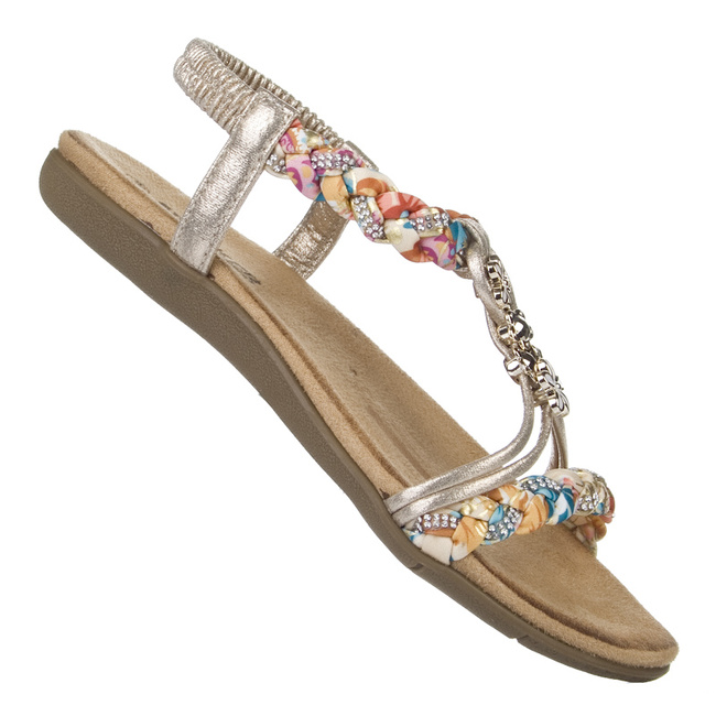 Wielokolorowe sandały BOHO damskie Artiker 54C1323 multi wsuwane