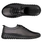 Skórzane półbuty na platformie T. Sokolski 4000 BLK czarne wiązane