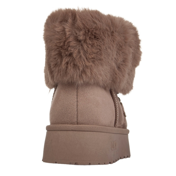 Śniegowce damskie mukluki Big Star SS274114 beżowe ciepłe z futerkiem