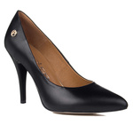 Szpilki damskie skórzane Prestige 2107 K-lico czarny OUTLET