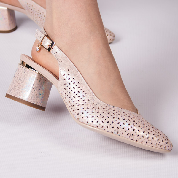 Sandały Sala 9842 1169 złoty skóra