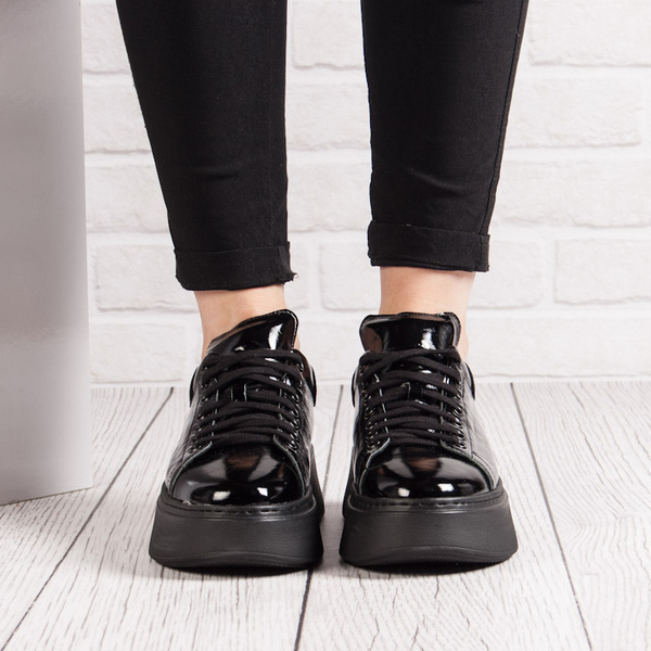 Półbuty sneakersy damskie Lemar 10150 czarne