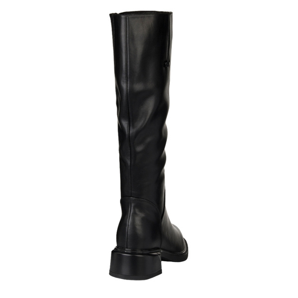 Kozaki damskie skórzane D&A by S.Barski CR52-110 black czarne