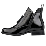 Eleganckie Botki lakierowane S.Barski HY52-525 czarne ocieplone