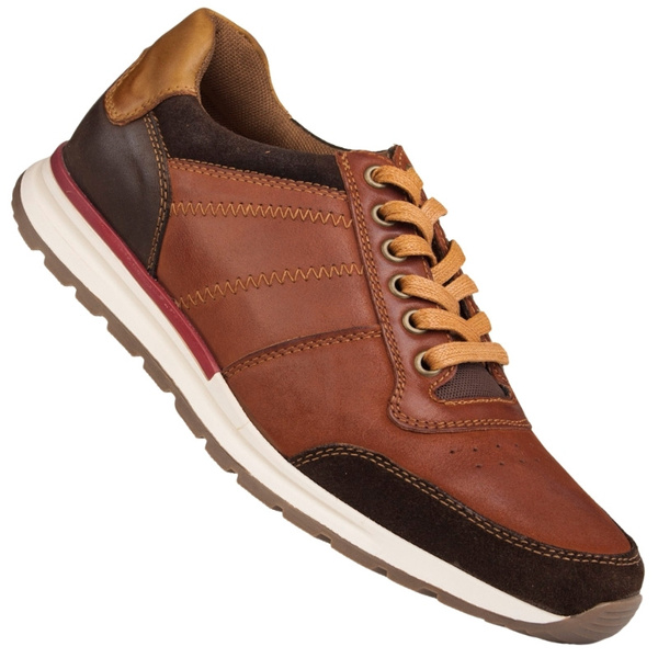 Skórzane sneakersy męskie T.Sokolski CH W25-361 brązowe wiązane