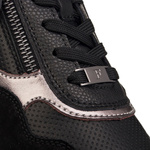 Czarne sneakersy na platformie damskie Filippo DP7105/25 BK skórzane