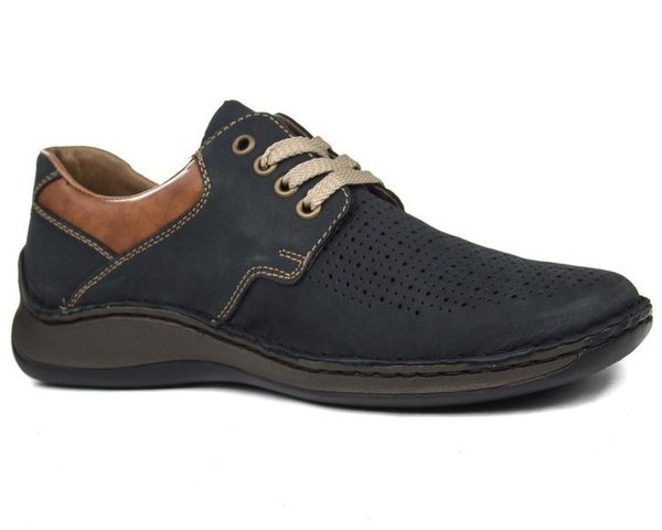 Półbuty Rieker 5207-14 blue niebieski
