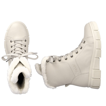 Botki damskie Rieker X3402-60 beige