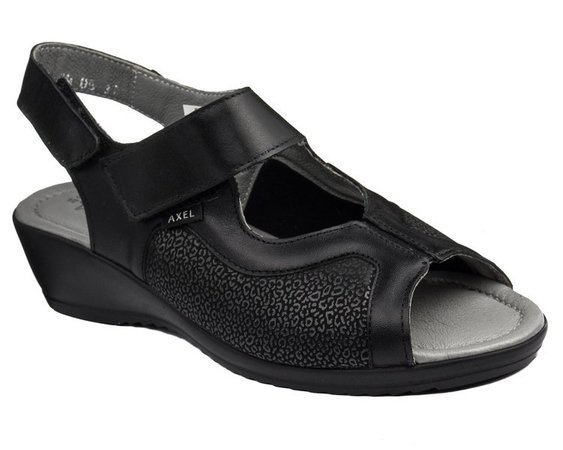 Sandały Axel 2463 czarny + stretch 5