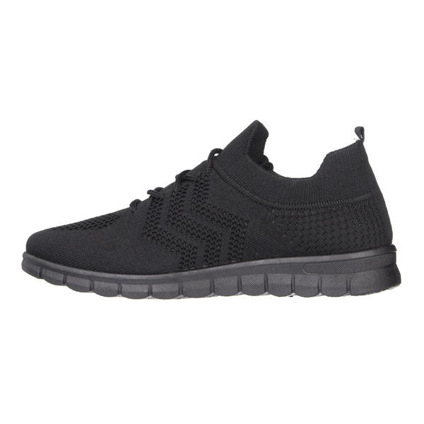 Sneakersy materiałowe damskie Potocki 16329BK czarne buty sportowe