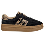 Czarne sneakersy na platformie damskie Filippo 7114/25 BK skórzane