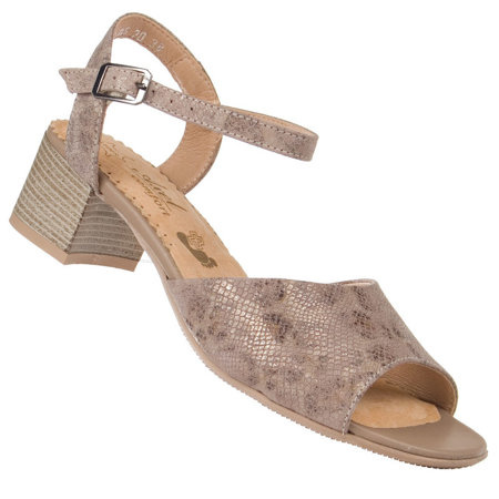 Sandały damskie Axel 2488 beż wosk pyton