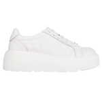 Białe sneakersy na platformie damskie skórzane Filippo DP7285/25 WH