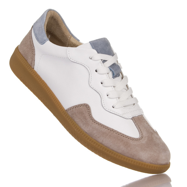 Białe sneakersy damskie skórzane T. Sokolski 224 WH/BLUE sportowe