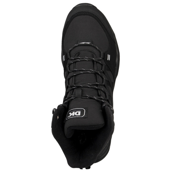 Czarne wysokie buty trekkingowe męskie VB17782 black ocieplone polarem