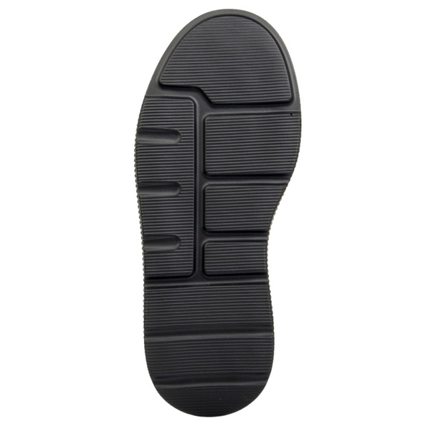 Czarne sneakersy na platformie damskie skórzane Filippo DP7285/25 BK