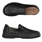 Buty na szerokie stopy damskie Potocki 90352BK czarne z zamkiem