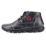 Granatowe Botki trzewiki damskie Rieker 55002-14 ciepłe zimowe