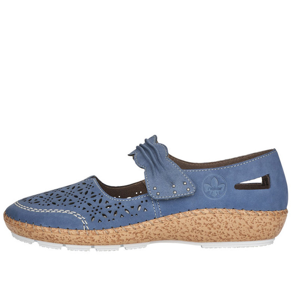 Sandały skórzane Rieker 44896-15 blue