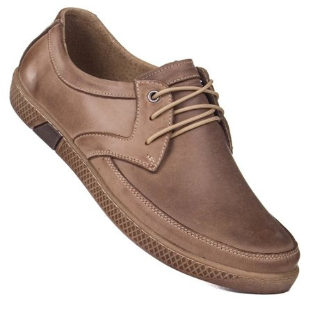 Półbuty męskie skórzane Jamarc 505  brąz