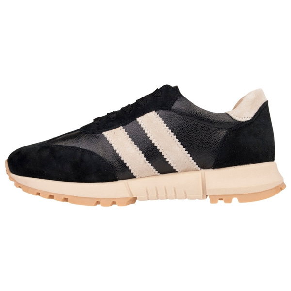 Czarne sneakersy damskie Venezia V408-00395-09 skórzane buty sportowe