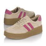 Beżowe sneakersy damskie Filippo DP6776/25 BE FH buty sportowe skórzane