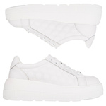 Białe sneakersy na platformie damskie skórzane Filippo DP7285/25 WH