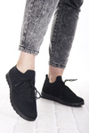 Sneakersy materiałowe damskie Potocki 16329BK czarne buty sportowe