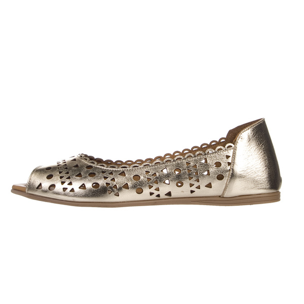 Ażurowe baleriny Open Toe Venezia A040LEBROBA118 złote buty damskie
