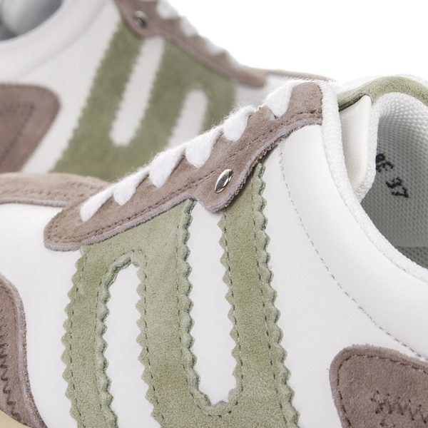 Sneakersy damskie Filippo DP6743/25 WH BE skórzane biało beżowe