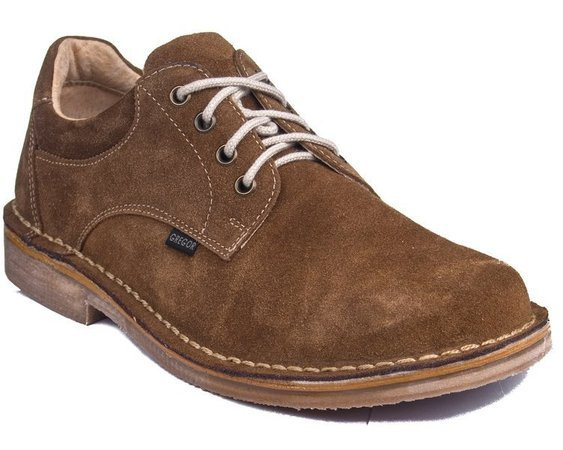 Breki osiołki męskie półbuty skórzane Gregor 1108 jasny brąz brązowe
