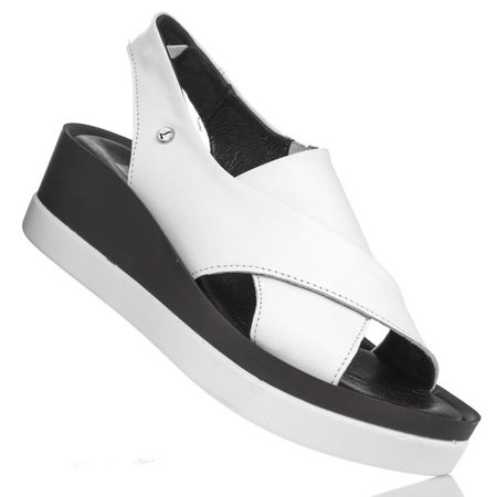 Sandały damskie Lemar 40256 monza biała skóra