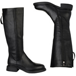 Skórzane kozaki damskie S.Barski JC52-837 czarne szeroka cholewka