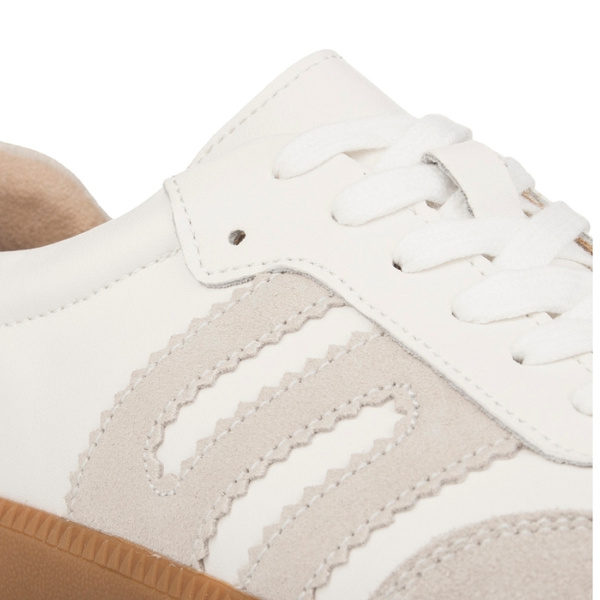 Białe sneakersy sportowe damskie Filippo DP7492/25 WH skórzane