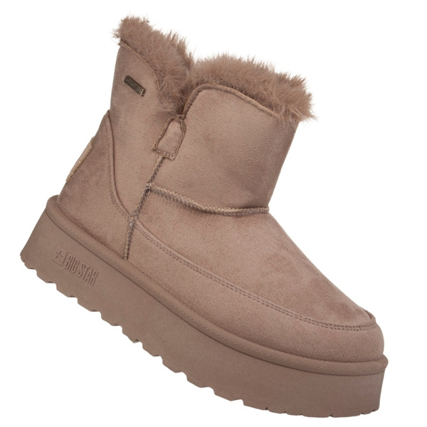 Śniegowce damskie mukluki Big Star SS274117 beżowe ciepłe z futerkiem