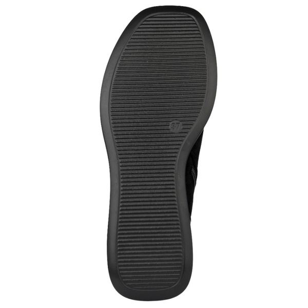 Zamszowe Botki damskie na koturnie D&A S.Barski MR52-106 czarne