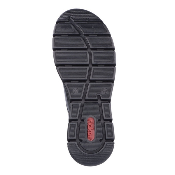 Granatowe Botki trzewiki damskie Rieker 55002-14 ciepłe zimowe