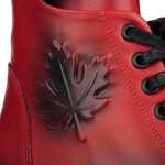 Czerwone Botki skórzne damskie Artiker 53C1123 red zimowe