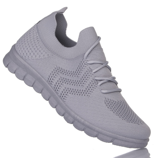 Sneakersy materiałowe damskie Potocki 16329GR szare buty sportowe